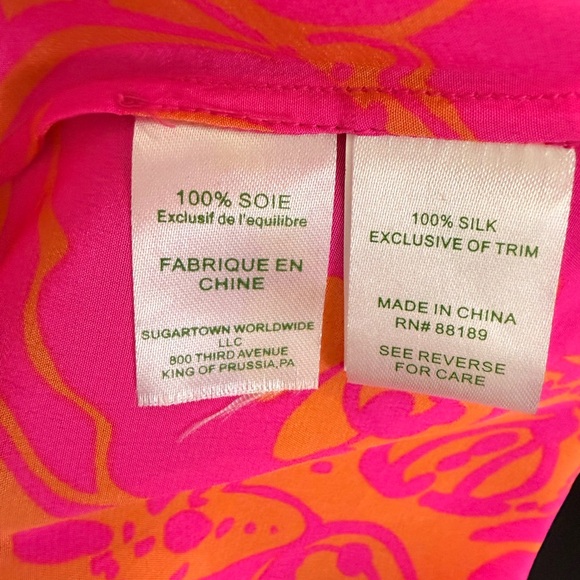 Lilly Pulitzer Silk Tank Top Pink Orange
Tropical Paisley Tassel Tie M - Picture 6 of 6